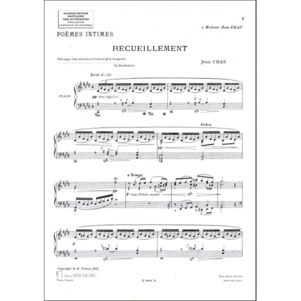 Poemes Intimes N 4 Recueillement Piano